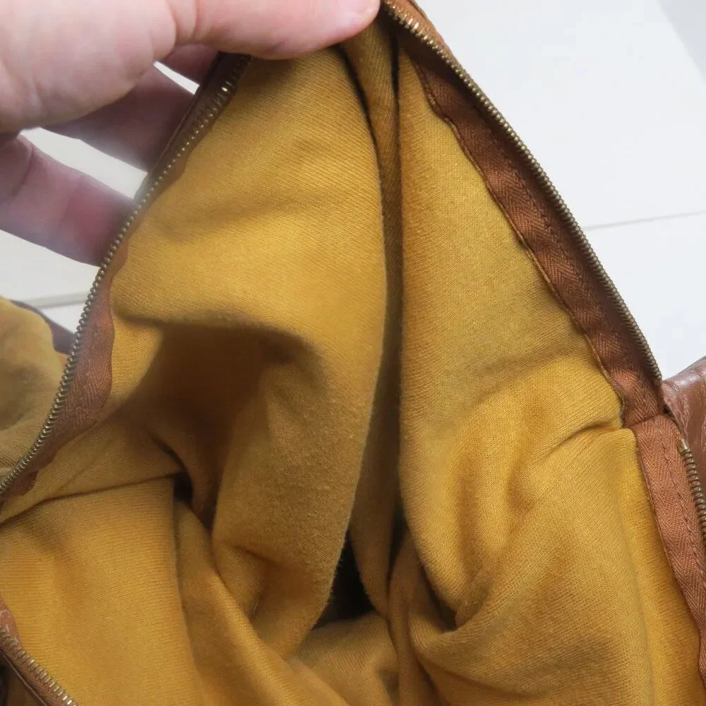 FENDI SAS. ROMA made in Italy Leather Golden Huge Bag Rare Piece